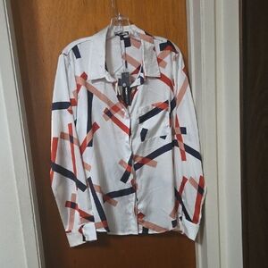 Fashion Nova Tri-Color Patterned Shirt